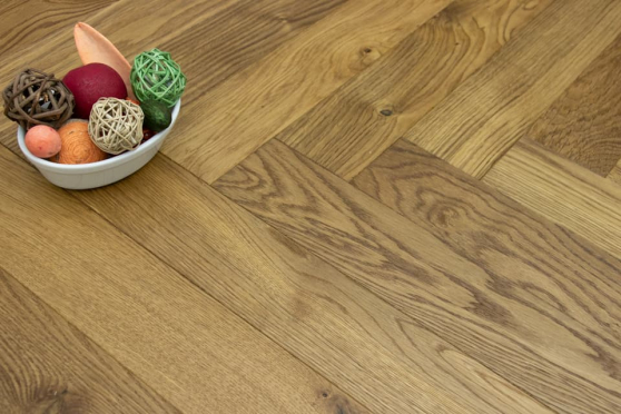 Natural Engineered Flooring Oak Herringbone Light Smoked Brushed UV Oiled 15/4mm By 125mm By 600mm FL3986 6