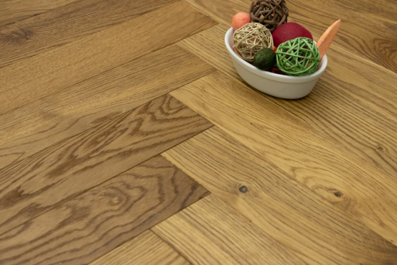 Natural Engineered Flooring Oak Herringbone Smoked Brushed UV Oiled 15/4mm By 90mm By 600mm FL3574 11