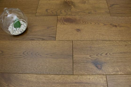 Rustic Engineered Flooring Oak Smoked Brushed UV Oiled 14/3mm By 190mm By 400-1500mm FL3483 0