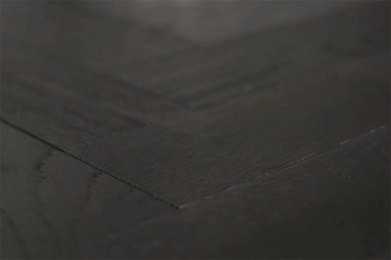 Natural Engineered Flooring Oak Herringbone Jet Black Brushed UV Oiled 15/4mm By 125mm By 600mm FL3988 1