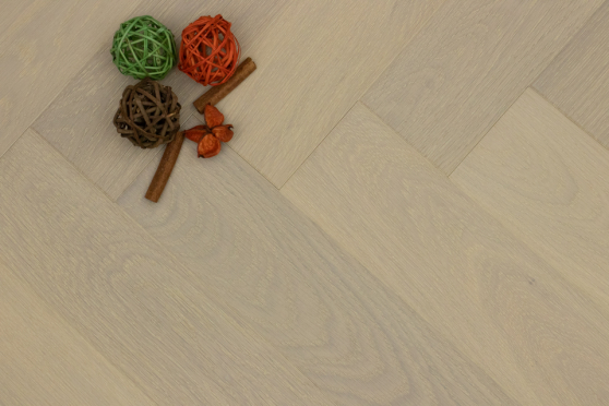 Prime Engineered Flooring Oak Herringbone Double White Brushed UV Lacquered 14/3mm By 98mm By 790mm FL2933 6