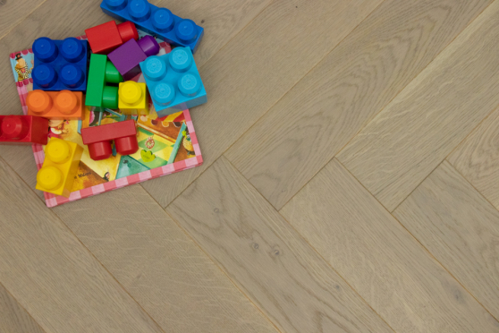 Natural Engineered Flooring Oak Herringbone Silver Stone Brushed Uv Lacquered 15/4mm By 125mm By 600mm
