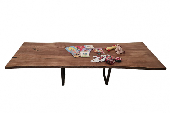 European Oak Dining Room Table Top Live Edge with Resin 40mm By 980mm By 2720mm TB016 7