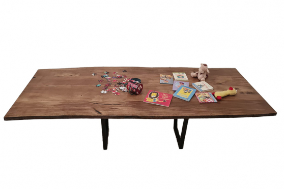 European Oak Dining Room Table Top Live Edge with Resin 35mm By 1070mm By 2650mm TB017 7