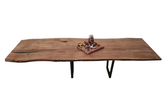 European Oak Dining Room Table Top Live Edge with Resin 35mm By 940mm By 3100mm TB018 7