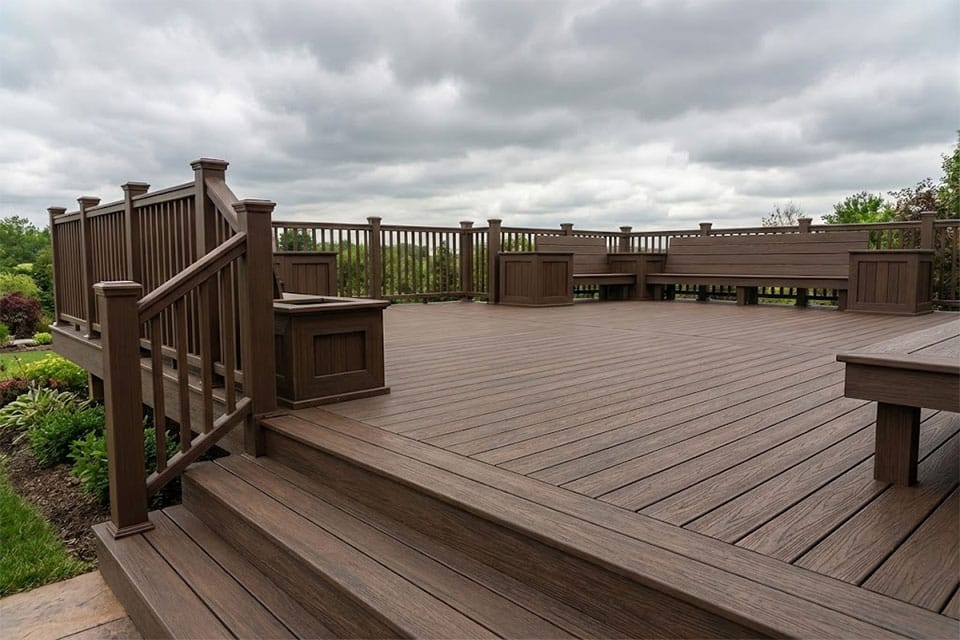 Supremo WPC Double Face Composite Decking Boards Chocolate Teak