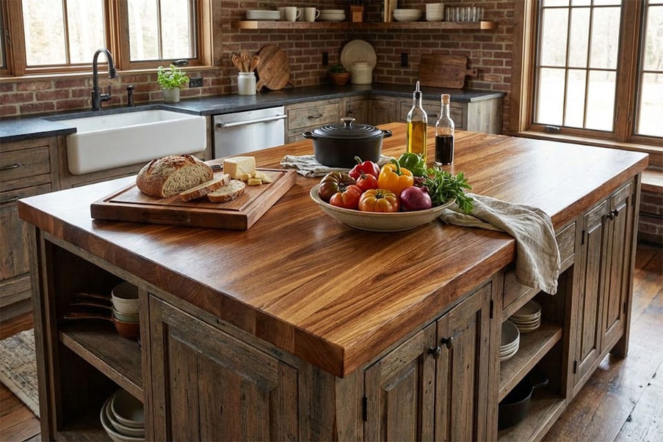Full Stave Smoked Rustic Oak Worktop 38mm By 620mm By 2800mm at Wood and  Beyond